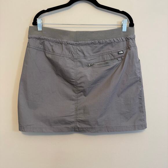 The North Face Mini Skirt Womens L Gray A-Line Drawstring Hiking Walking Outdoor - Picture 2 of 9